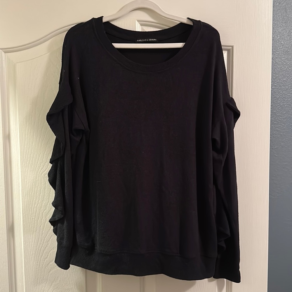Sweater with Ruffle Sleeves